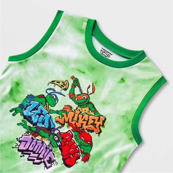 Boys' Teenage Mutant Ninja Turtles 2pc pajama green set MEDIUM - Picture 2 of 3